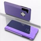 For Samsung Galaxy M11 Plated Mirror Horizontal Flip Leather Case with Holder(Purple Blue) - 1