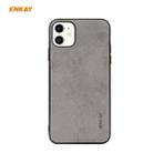 For iPhone 11 ENKAY ENK-PC028 Business Series Fabric Texture PU Leather + TPU Soft Slim Case(Grey) - 1