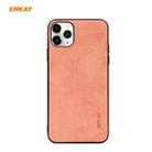 For iPhone 11 Pro ENKAY ENK-PC029 Business Series Fabric Texture PU Leather + TPU Soft Slim CaseCover(Orange) - 1