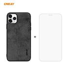 For iPhone 11 Pro ENKAY ENK-PC0292 2 in 1 Business Series Fabric Texture PU Leather + TPU Soft Slim CaseCover ＆ 0.26mm 9H 2.5D Tempered Glass Film(Black) - 1