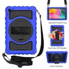 For Samsung Galaxy Tab A 10.1 2019 (T510 / T515) 360 Degree Rotation PC + Silicone Shockproof Combination Case with Holder & Hand Grip Strap & Neck Strap(Blue) - 1