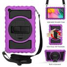 For Samsung Galaxy Tab A 10.1 2019 (T510 / T515) 360 Degree Rotation PC + Silicone Shockproof Combination Case with Holder & Hand Grip Strap & Neck Strap(Purple) - 1