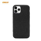 For iPhone 11 Pro Max ENKAY ENK-PC033 Business Series Denim Texture PU Leather + TPU Soft Slim Case Cover(Black) - 1