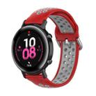 22mm For Huawei Watch GT2e/GT/GT2 46MM Fashion Inner Buckle Silicone Watch Band(Red grey) - 1