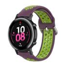 22mm For Huawei Watch GT2e/GT/GT2 46MM Fashion Inner Buckle Silicone Watch Band(Purple green) - 1