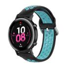 22mm For Huawei Watch GT2e/GT/GT2 46MM Fashion Inner Buckle Silicone Watch Band(Black teal) - 1
