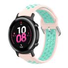 20mm For Huami Amazfit GTS / Samsung Galaxy Watch Active 2 / Huawei Watch GT2 42MM Inner Buckle Silicone Watch Band(Light pink teal) - 1