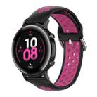 20mm For Huami Amazfit GTS / Samsung Galaxy Watch Active 2 / Huawei Watch GT2 42MM Inner Buckle Silicone Watch Band(Black rose) - 1