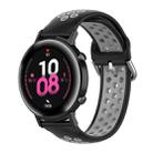 20mm For Huami Amazfit GTS / Samsung Galaxy Watch Active 2 / Huawei Watch GT2 42MM Inner Buckle Silicone Watch Band(Black grey) - 1