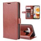 For LG K61 R64 Texture Single Horizontal Flip Protective Case with Holder & Card Slots & Wallet& Photo Frame(Brown) - 1