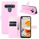 For LG K61 Litchi Texture Horizontal Flip Protective Case with Holder & Card Slots & Wallet(Pink) - 1