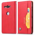 Knead Skin Texture Horizontal Flip Leather Case for Sony Xperia XZ2 Compact, with Photo Frame & Holder & Card Slots & Wallet(Red) - 1