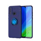 For Huawei P smart 2020 Metal Ring Holder 360 Degree Rotating TPU Case(Blue+Blue) - 1