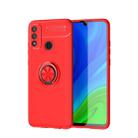 For Huawei P smart 2020 Metal Ring Holder 360 Degree Rotating TPU Case(Red+Red) - 1
