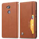 Knead Skin Texture Horizontal Flip Leather Case for Sony Xperia XA2, with Photo Frame & Holder & Card Slots & Wallet(Brown) - 1