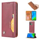 For Huawei P Smart 2020 Knead Skin Texture Horizontal Flip Leather Case with Photo Frame & Holder & Card Slots & Wallet(Wine Red) - 1