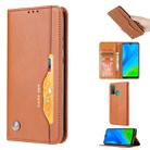 For Huawei P Smart 2020 Knead Skin Texture Horizontal Flip Leather Case with Photo Frame & Holder & Card Slots & Wallet(Brown) - 1