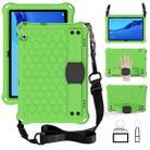 For Huawei Media M5 Lite 8.4/M6 8.4 Honeycomb Design EVA + PC Material Four Corner Anti Falling Flat Protective Shell With Strap(Green+Black) - 1