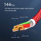 USB to 8 Pin Magnetic Metal Connector Nylon Two-color Braided Magnetic Data Cable, Cable Length: 2m(Black) - 13
