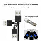 USB to 8 Pin Magnetic Metal Connector Nylon Two-color Braided Magnetic Data Cable, Cable Length: 2m(Black) - 14