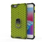 For iPhone 6 Plus & 6s Plus Shockproof Honeycomb PC + TPU Ring Holder Protection Case(Green) - 1