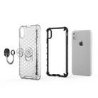 For iPhone XR Shockproof Honeycomb PC + TPU Ring Holder Protection Case(Grey) - 2