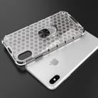 For iPhone XR Shockproof Honeycomb PC + TPU Ring Holder Protection Case(Grey) - 6