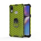 For Huawei Y7 2019 /  Y7 Prime Shockproof Honeycomb PC + TPU Ring Holder Protection Case(Green) - 1