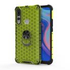For Huawei Y9 Prime Shockproof Honeycomb PC + TPU Ring Holder Protection Case(Green) - 1