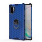 For Samsung Galaxy Note 10 + Shockproof Honeycomb PC + TPU Ring Holder Protection Case(Blue) - 1