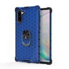 For Samsung Galaxy Note 10 Shockproof Honeycomb PC + TPU Ring Holder Protection Case(Blue) - 1