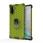 For Samsung Galaxy Note 10 Shockproof Honeycomb PC + TPU Ring Holder Protection Case(Green) - 1