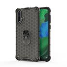 For Huawei Nova 5T Shockproof Honeycomb PC + TPU Ring Holder Protection Case(Grey) - 1