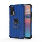 For Huawei Honor 20 Pro Shockproof Honeycomb PC + TPU Ring Holder Protection Case(Blue) - 1