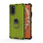 For Huawei Honor V30 / V30 Pro Shockproof Honeycomb PC + TPU Ring Holder Protection Case(Green) - 1