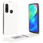 For Motorola Moto G Power R64 Texture Single Vertical Flip Leather Protective Case with Card Slots & Photo Frame(White) - 1