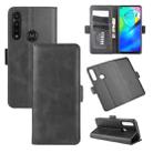 For Motorola Moto G Power Dual-side Magnetic Buckle Horizontal Flip Leather Case with Holder & Card Slots & Wallet(Black) - 1