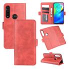 For Motorola Moto G Power Dual-side Magnetic Buckle Horizontal Flip Leather Case with Holder & Card Slots & Wallet(Red) - 1