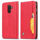 Knead Skin Texture Horizontal Flip Leather Case for Xiaomi Pocophone F1, with Photo Frame & Holder & Card Slots & Wallet(Red) - 1