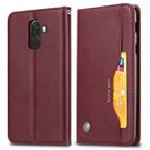 Knead Skin Texture Horizontal Flip Leather Case for Xiaomi Pocophone F1, with Photo Frame & Holder & Card Slots & Wallet(Wine Red) - 1