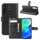 For Motorola Moto G Power Litchi Texture Horizontal Flip Protective Case with Holder & Card Slots & Wallet(Black) - 1