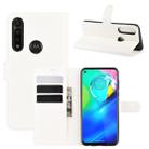 For Motorola Moto G Power Litchi Texture Horizontal Flip Protective Case with Holder & Card Slots & Wallet(White) - 1