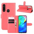 For Motorola Moto G Power Litchi Texture Horizontal Flip Protective Case with Holder & Card Slots & Wallet(Red) - 1