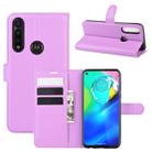 For Motorola Moto G Power Litchi Texture Horizontal Flip Protective Case with Holder & Card Slots & Wallet(Purple) - 1