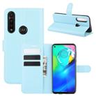 For Motorola Moto G Power Litchi Texture Horizontal Flip Protective Case with Holder & Card Slots & Wallet(Blue) - 1