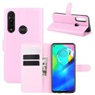 For Motorola Moto G Power Litchi Texture Horizontal Flip Protective Case with Holder & Card Slots & Wallet(Pink) - 1