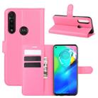 For Motorola Moto G Power Litchi Texture Horizontal Flip Protective Case with Holder & Card Slots & Wallet(Rose red) - 1