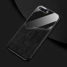 For iPhone 7 Plus/8 Plus All-inclusive Leather + Organic Glass Phone Case With Metal Iron Sheet(Black) - 1