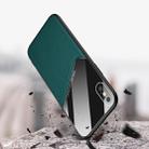 For iPhone XR All-inclusive Leather + Organic Glass Phone Case With Metal Iron Sheet(Black) - 2