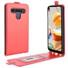 For LG K61 R64 Texture Single Vertical Flip Leather Protective Case with Card Slots & Photo Frame(Red) - 1